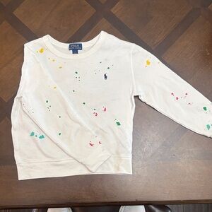Polo by Ralph Lauren Kids White Paint Splatter Sweatshirt